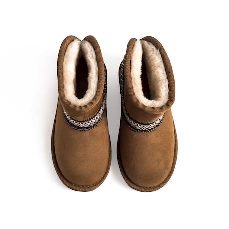Bottines filles textile sans fermeture- ouverts Brown 2 - vertbaudet enfant 