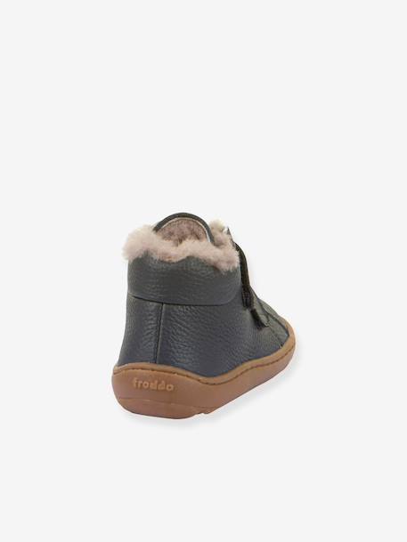 Bottes pieds nus enfants BAREFOOT WINTER FURRY Froddo bleu nuit+bordeaux 3 - vertbaudet enfant 