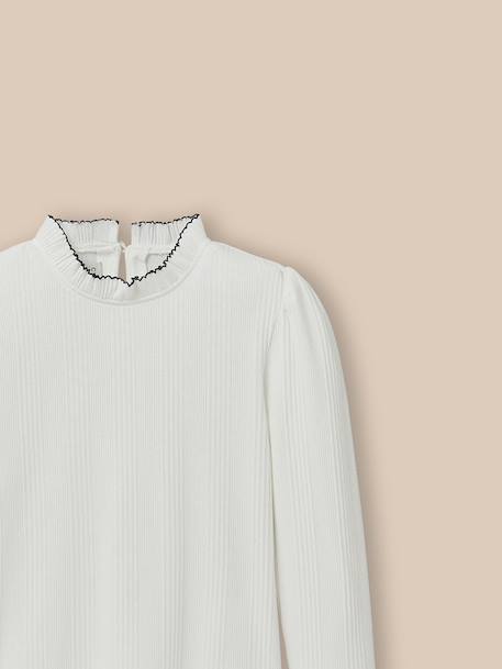 Sous-pull en coton biologique - collection junior Ecru 2 - vertbaudet enfant 