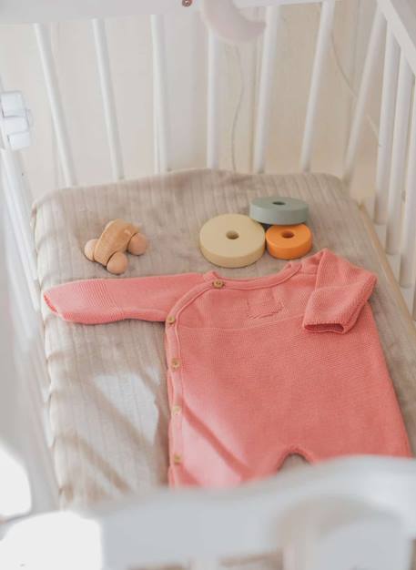 Combinaison bébé en coton Blanc+Bleu danube+Bleu orage+Bouton de rose 10 - vertbaudet enfant 
