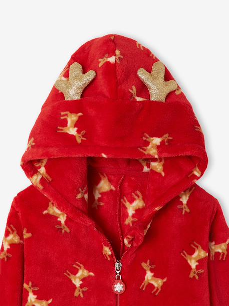 Combinaison de nuit Noël fille à capuche rouge 7 - vertbaudet enfant 