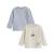 Lot de 2 t-shirts bébé manches longues pistache Gris 2 - vertbaudet enfant 