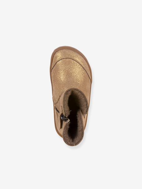 Bottes pieds nus enfants BAREFOOT TEX SUEDE Froddo bordeaux+gris+noir+or 24 - vertbaudet enfant 