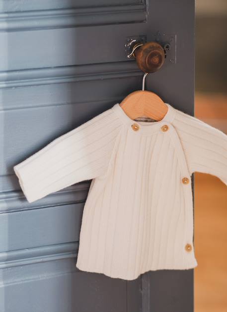 Brassière laine  mélangée Bleu clair+Bleu layette+Rose perle 5 - vertbaudet enfant 