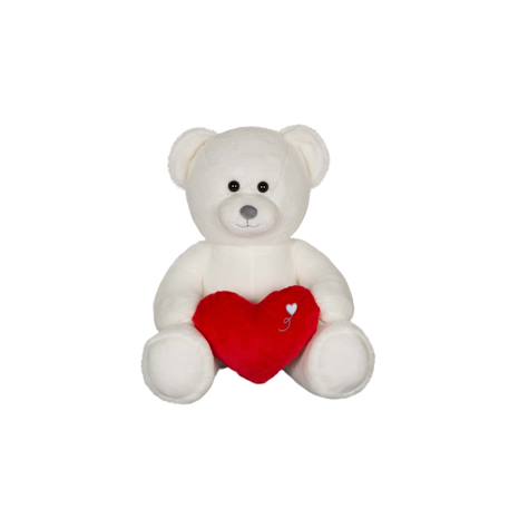 Peluche ours cœur 35 cm Rouge 1 - vertbaudet enfant 