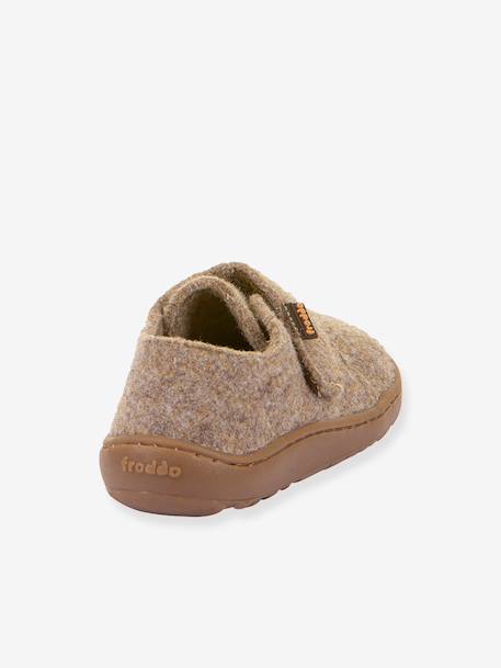 Chaussons barefoot enfants BAREFOOT WOOLY Froddo beige+bleu jean+bleu nuit+fuchsia+gris chiné+rose chiné+rouge+vert 3 - vertbaudet enfant 