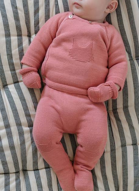 Brassière en coton bébé Blanc+Bleu danube+Bleu orage+Bouton de rose 11 - vertbaudet enfant 