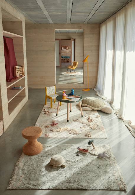 Tapis enfant lavable en coton seabed Naturel, fil rugcycled 3 - vertbaudet enfant 