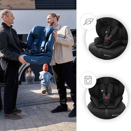 Siège auto enfant COMFORT UP 2 PLUS i-Size 76-150cm 3-en-1 air flow housse amovible ceinture 3 points sans isofix Beige+Blue+Gris+Noir+Vert 23 - vertbaudet enfant 