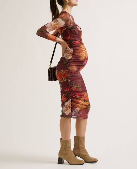 Robe de grossesse et allaitement vanessa Beige+Multico 12 - vertbaudet enfant 