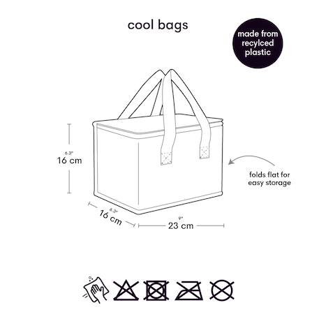Sac à goûter isotherme Bleu+Gris+Jaune+Noir+Vert menthe 10 - vertbaudet enfant 