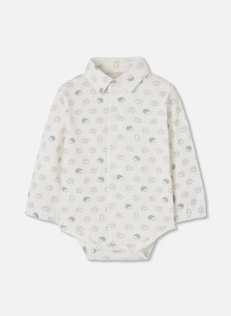 Ensemble bébé garçon en maille imprimé hérissons Beige 3 - vertbaudet enfant 