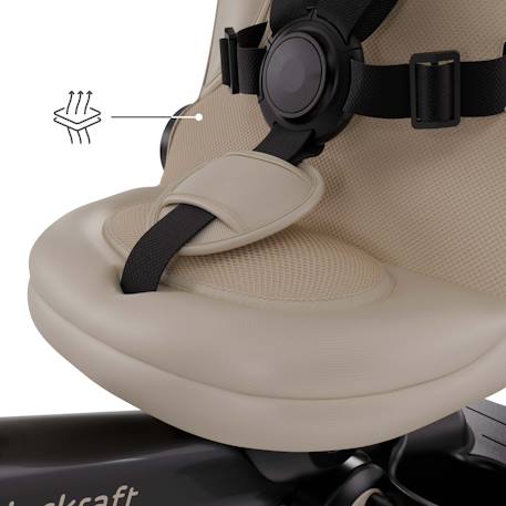 Tricycle AVEO 2 PLUS Évolutif 6 Configurations avec Siège 360° CLICK&TWIST, Position Allongée et Pliage Rapide Beige+Gris+Rose+Vert 5 - vertbaudet enfant 