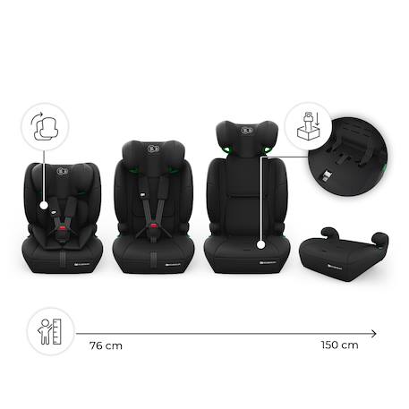Siège auto enfant COMFORT UP 2 PLUS i-Size 76-150cm 3-en-1 air flow housse amovible ceinture 3 points sans isofix Beige+Blue+Gris+Noir+Vert 21 - vertbaudet enfant 