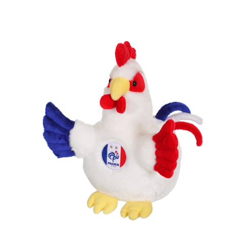 Peluche coq bleu, blanc, rouge fff Football - 25 cm Blanc 2 - vertbaudet enfant 