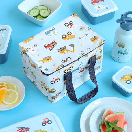 Sac à goûter isotherme Bleu+Gris+Jaune+Noir+Vert menthe 8 - vertbaudet enfant 