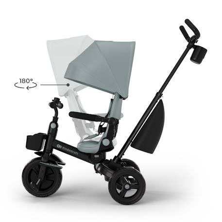 Tricycle AVEO 2 PLUS Évolutif 6 Configurations avec Siège 360° CLICK&TWIST, Position Allongée et Pliage Rapide Beige+Gris+Rose+Vert 22 - vertbaudet enfant 