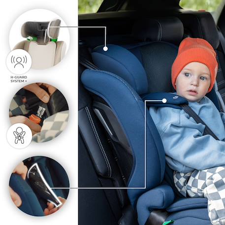 Siège auto enfant COMFORT UP 2 PLUS i-Size 76-150cm 3-en-1 air flow housse amovible ceinture 3 points sans isofix Beige+Blue+Gris+Noir+Vert 5 - vertbaudet enfant 