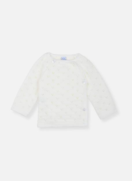 Brassière maille ajourée bébé Écru+Rose misty+Vert mercury 2 - vertbaudet enfant 