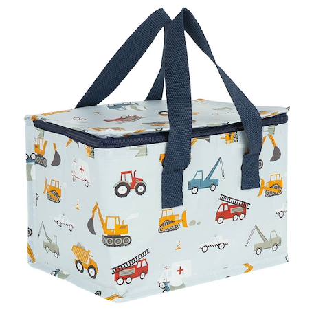 Sac à goûter isotherme Bleu+Gris+Jaune+Noir+Vert menthe 7 - vertbaudet enfant 