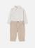 Ensemble bébé garçon en maille imprimé hérissons Beige 1 - vertbaudet enfant 