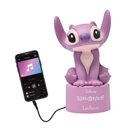 Veilleuse 3d avec variation de couleurs Stitch angel, avec Haut-Parleur, lumière douce, à Piles Rose 5 - vertbaudet enfant 