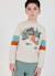 T-shirt garçon coton manches longues Marron 1 - vertbaudet enfant 