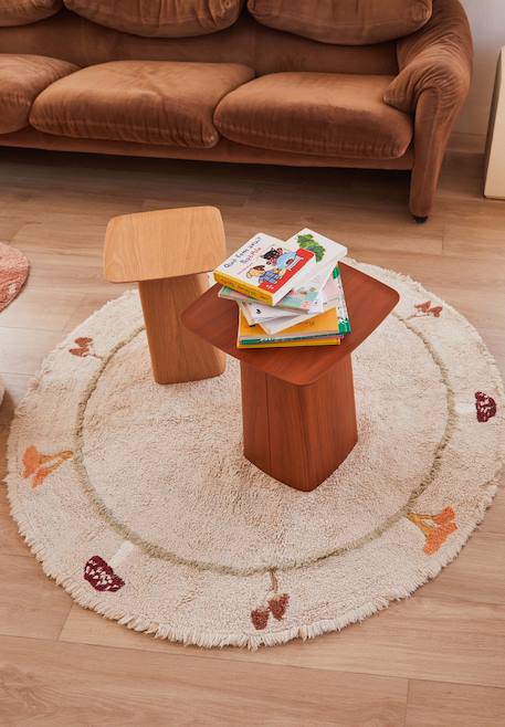 Tapis enfant lavable en coton chanterelle Accessoires : vert, rouge, bleu, miel 1 - vertbaudet enfant 