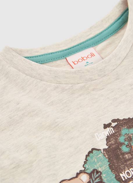 T-shirt garçon coton manches longues Marron 4 - vertbaudet enfant 
