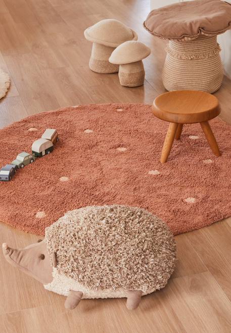 Coussin de sol enfant en coton hedgehog Naturel, marron clair 3 - vertbaudet enfant 