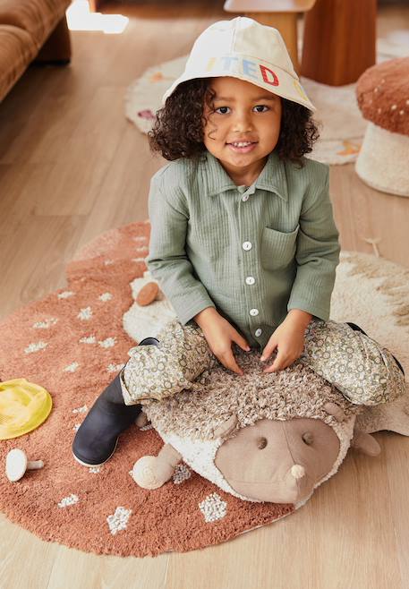 Coussin de sol enfant en coton hedgehog Naturel, marron clair 1 - vertbaudet enfant 