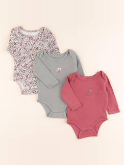 Seconde main-Fille-Body bébé-Lot de 3 bodies en coton - 3 mois