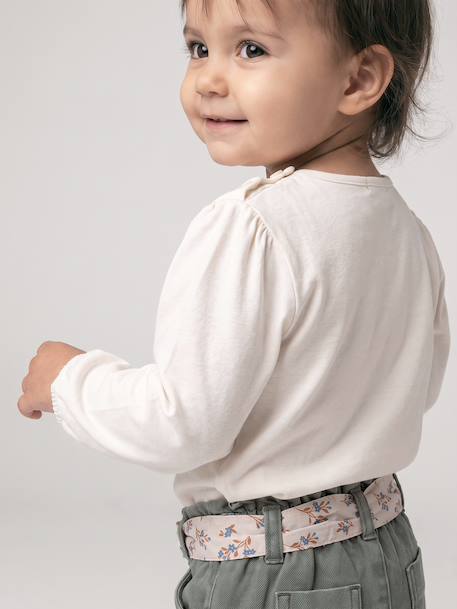 T-shirt manches longues bébé fille écru 7 - vertbaudet enfant 