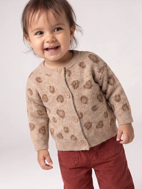 Gilet bébé fille boutonné beige chiné 1 - vertbaudet enfant 