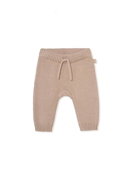 Pantalon bébé garçon avec cordon Beige 1 - vertbaudet enfant 