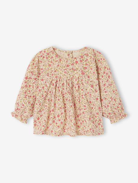 Blouse bébé fille manches longues écru 1 - vertbaudet enfant 
