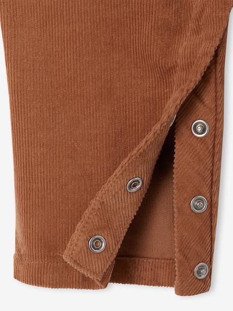 Ensemble blouse et salopette velours bébé fille bleu céleste+noisette 14 - vertbaudet enfant 