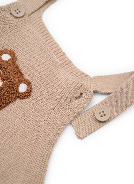 Salopette bébé avec broderie ourson Beige 3 - vertbaudet enfant 