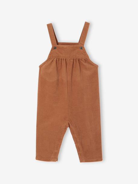 Ensemble blouse et salopette velours bébé fille bleu céleste+noisette 10 - vertbaudet enfant 