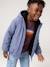 Blouson réversible à capuche garçon bleu grisé+vert sapin 1 - vertbaudet enfant 