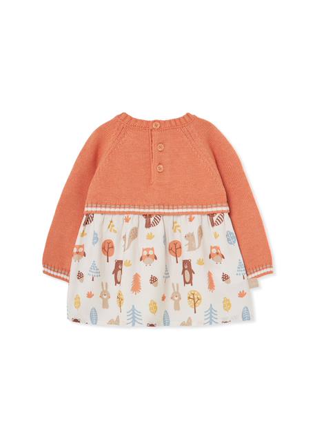 Robe bébé imprimée animaux de la forêt Orange 2 - vertbaudet enfant 