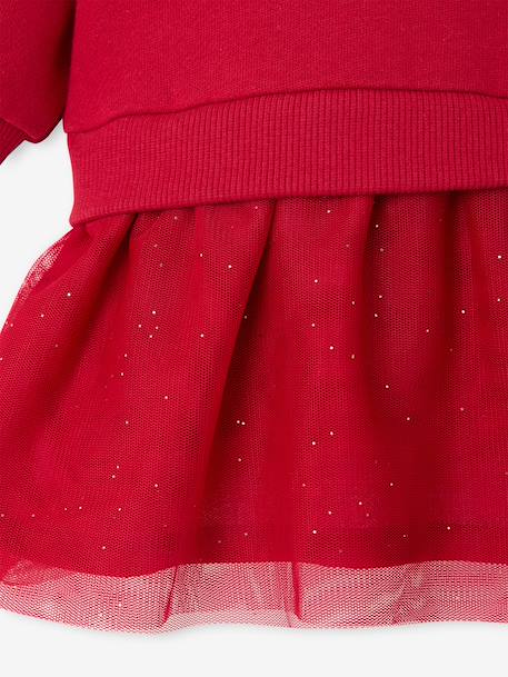 Robe Noël bébé fille bi matière rouge 4 - vertbaudet enfant 