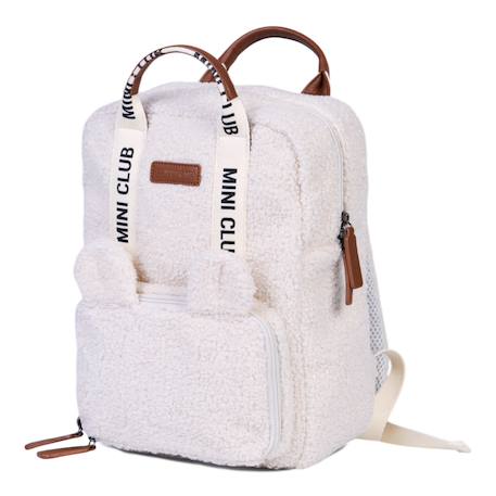 Sac à dos enfant mini club signature Blanc cassé+Marron doux 5 - vertbaudet enfant 