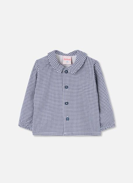 Ensemble bébé garçon salopette et chemise vichy Bleu 3 - vertbaudet enfant 