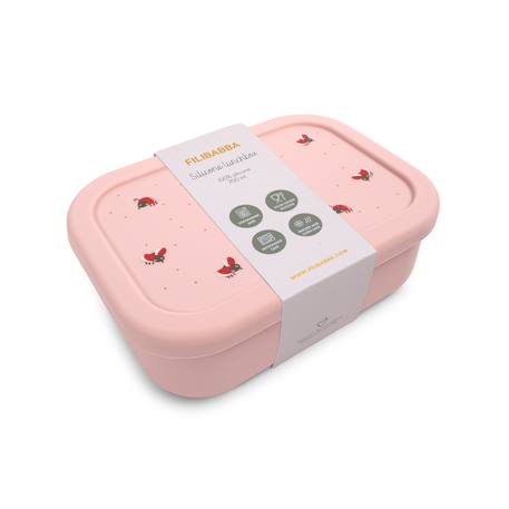 Boîte à lunch en silicone Beige+Rose 4 - vertbaudet enfant 