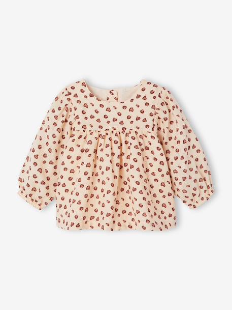Ensemble blouse et salopette velours bébé fille bleu céleste+noisette 11 - vertbaudet enfant 