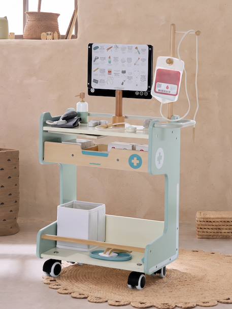 Chariot médical en bois FSC® bois 2 - vertbaudet enfant 
