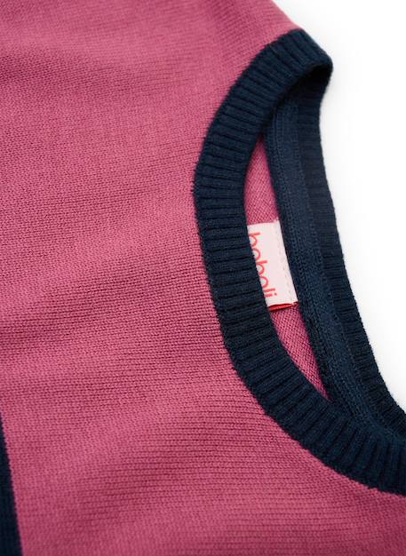 Robe fille fraise à rayures Violet 4 - vertbaudet enfant 