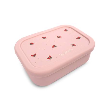 Boîte à lunch en silicone Beige+Rose 3 - vertbaudet enfant 