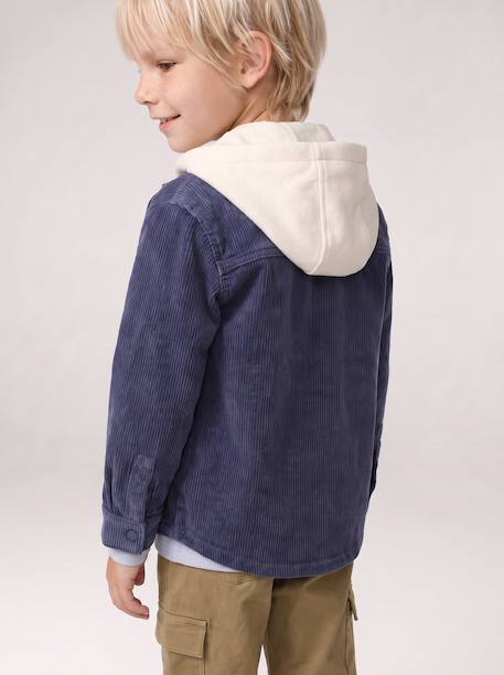 Chemise à capuche garçon bleu foncé 6 - vertbaudet enfant 